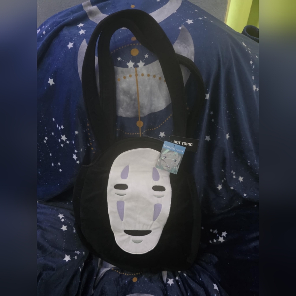Hot Topic Spirited Away No Face Black Tote
